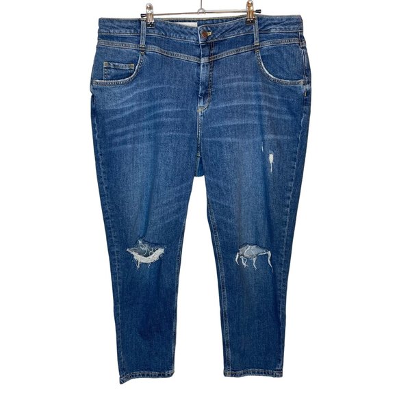 Anthropologie Pilcro Womens Distressed Cropped Jeans, 18W - Picture 1 of 9
